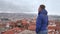 A tourist looks at the panorama of Ankara, the capital of Turkey.