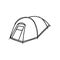 Tourist or military tent. Camping equipment. Shelter for Hiking, adventure travel, recreation and mountaineerin