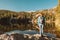 Tourist near Bear Lake in Colorado