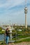 Tourist in Olympiapark Munich, Germany