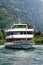 Tourist passenger vessel on Interlaken river Switzerland.