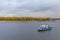 Tourist pleasure boats on the Dnepr River