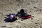 Tourist relaxing at Alassio beach, Riviera dei Fiori, Savona, Liguria, Italy