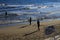 Tourist relaxing at Alassio beach, Riviera dei Fiori, Savona, Liguria, Italy