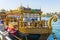 Tourist restaurant in a historic eastern ship in Istanbul.