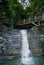 Tourist route through the gorge over waterfalls