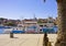 Tourist seats on the Trogir sea promenade