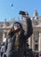 Tourist selfie vatican photo rome