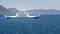 Tourist ship sailing in the sea