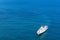 Tourist ship sails in the Black Sea, Crimea