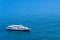 Tourist ship sails in the Black Sea, Crimea