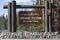 Tourist Sign of the Grand Teton National Park