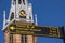 Tourist sign near the Jozef cathedral in Groningen