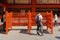 Tourist stop in front of the Torii styling votive tablet