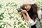 Tourist take photos to chrysanthemum