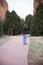 Tourist taking photos at the garden of the gods