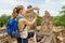 Tourist taking picture of the Pre Rup, Angkor, Cambodia