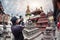 Tourist taking picture of stupa