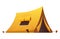 Tourist tent - flat design style object on white background