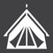 Tourist tent solid icon, Travel and tourism