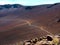 Tourist trail crossing a Valley near Haleakala Volcano