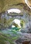 Tourist trail in Devetakskoy cave, Bulgaria