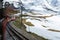 Tourist train to Jungfrau Top of Europe mountain in first day of summer. Travelling in Switzerland in summer