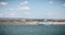 Tourist transport boats moored in the lagoons of the Ria Formosa Natural Park near the port of Tavira, portugal