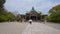 Tourist travel and pray at Hokoku Shrine