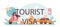 Tourist VISA typographic header. Visa application approving