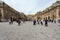 Tourist visit famous palace Versailles royal chateau. The Palace Versailles is famous place in France