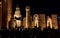 Tourist visiting the Temple of Luxor at night in Luxor, Thebes, Egypt