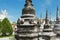Tourist visits Chedi Phra Baromathat in Nakhon Sri Thammarat, Thailand.