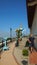 Tourist walking near the lighthouse on top of the Santa Ana hill. Santa Ana hill is one of the most important points of tourist in