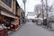 Tourist walking and shopping at the Miyagawa morning market in Takayama, Japan