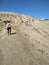 Tourist walking to hiking Mount Bromo