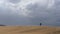 Tourist walking on the Tottori Sand Dunes