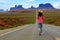 Tourist walks in the Monument valley