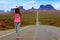 Tourist walks in the Monument valley