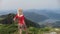 Tourist woman on Monte Generoso