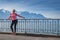 Tourist Woman at Montreux lake