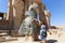 Tourist woman at Ramesseum temple in Luxor - Egypt