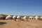 Tourist Yurt camp in the desert