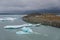 Touristic activity in Glacier Lagoon Jokulsarlon with icebergs in Iceland, summer