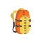 Touristic backpack, vector flat single traveling icon