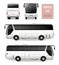 Touristic Bus Realistic Advertising Template