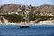 Touristic coast of Moraira with all type of Yachts and sailboats.