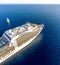 Touristic cruise ship in the waters of mediterranean sea