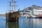 Touristic pirate boat on the waterfront of Cape Town on South Africa