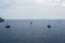 Touristic sailing ships in Mediterranean sea